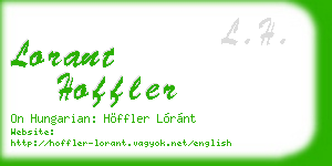 lorant hoffler business card