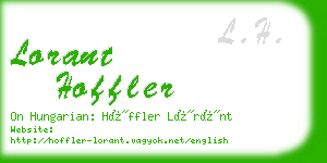 lorant hoffler business card